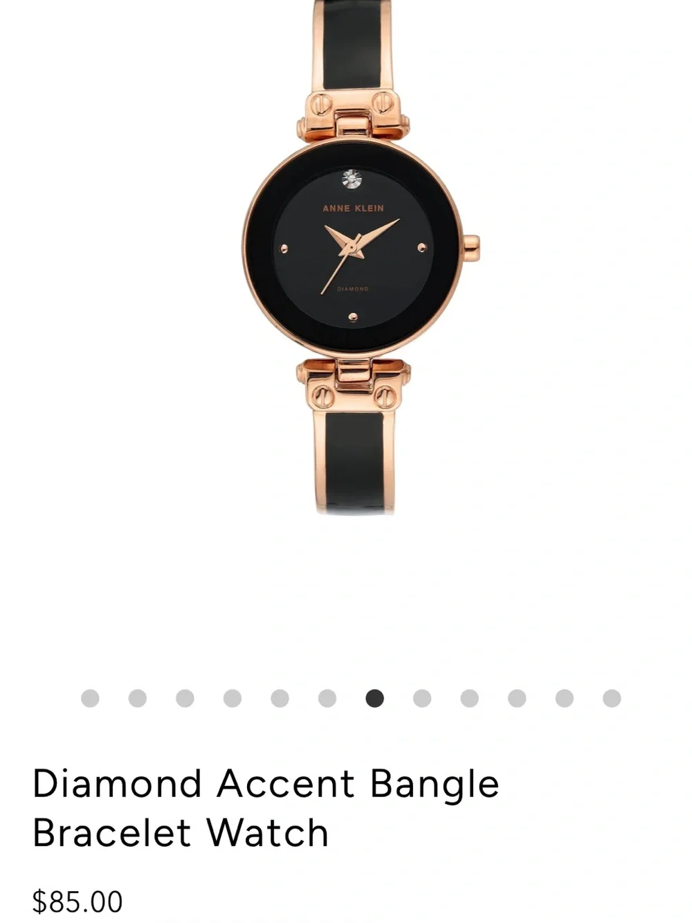 Anne Klein Black and Gold Women's Bracelet Watch